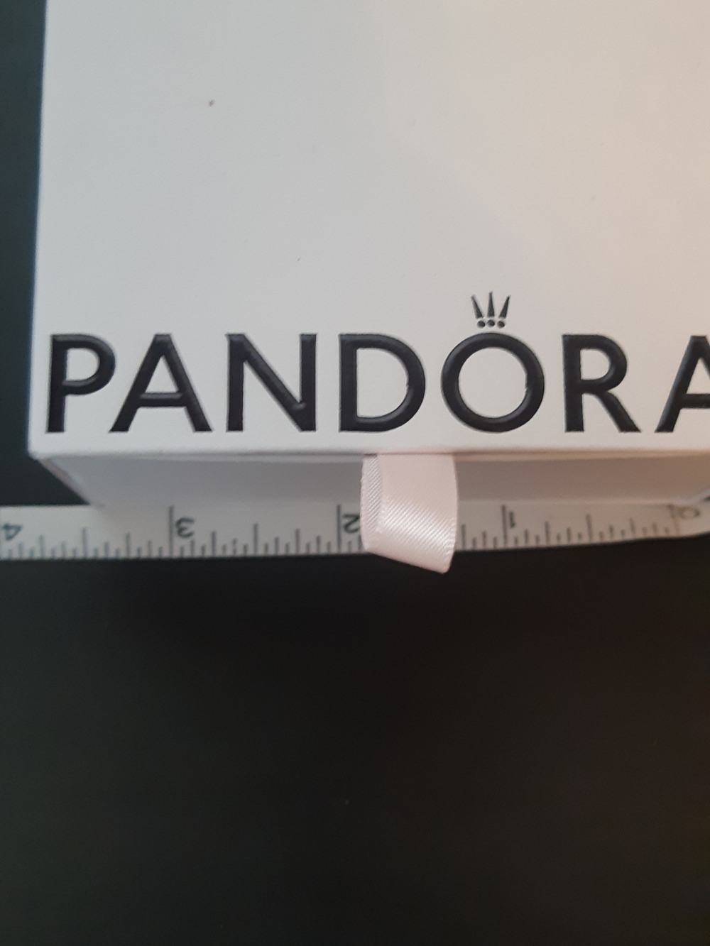 Pandora White Box with Pink Pull Ribbon